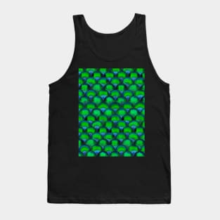 Green Seigaiha Japanese wave pattern Tank Top